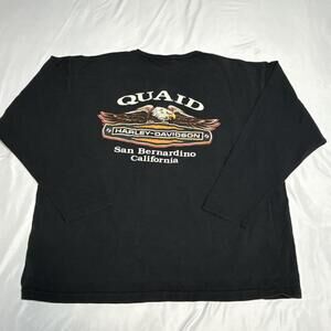 vintage harley davidson shirt XXL Henley Quaid San Bernardino California 1996